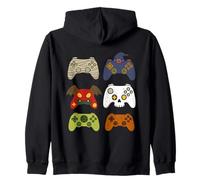 Zombie Bat Wizard Pumpkin Gaming Controllers Halloween Sudadera con Capucha