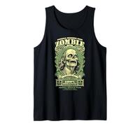 Zombie Benjamin Franklin Halloween Billete Horror Dollar Camiseta sin Mangas