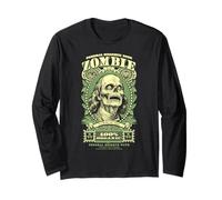 Zombie Benjamin Franklin Halloween Billete Horror Dollar Manga Larga