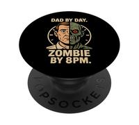 Zombie Dad Apocalypse Parent Horror Papá Humor Halloween PopSockets PopGrip Adhesivo