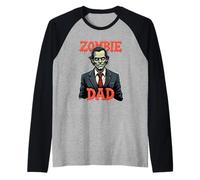Zombie Dad - Divertido disfraz de papá de Halloween Camiseta Manga Raglan