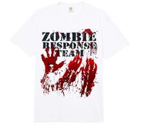 Zombie Equipo Camiseta Huellas Sangre Horror Comfort Colors Adult Heavyweight T-Shirt