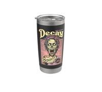 Zombie Girl Decay para mujer, divertida publicidad de Halloween Vaso térmico de acero inoxidable de doble pared