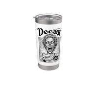 Zombie Girl Decay para mujer, divertida publicidad de Halloween Vaso térmico de acero inoxidable de doble pared