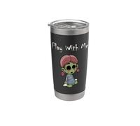Zombie Girl Funny Zombie Doll Juega Conmigo Halloween Zombies Vaso térmico de acero inoxidable de doble pared