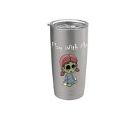 Zombie Girl Funny Zombie Doll Juega Conmigo Halloween Zombies Vaso térmico de acero inoxidable de doble pared