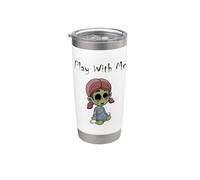 Zombie Girl Funny Zombie Doll Juega Conmigo Halloween Zombies Vaso térmico de acero inoxidable de doble pared
