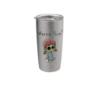 Zombie Girl Funny Zombie Doll ¿Quieres abrazar? Halloween Zombies Vaso térmico de acero inoxidable de doble pared