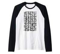 Zombie Girls Halloween Horror Vintage Gothic Pop Art Patrón Camiseta Manga Raglan