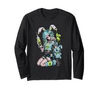 Zombie Goth Bunny Esqueleto Chica EMO Kawaii Goth Chica Manga Larga