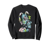Zombie Goth Bunny Esqueleto Chica EMO Kawaii Goth Chica Sudadera