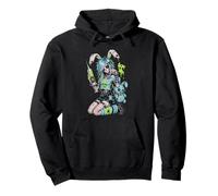 Zombie Goth Bunny Esqueleto Chica EMO Kawaii Goth Chica Sudadera con Capucha