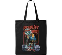 Zombie Gym Rat Deadlift falla Divertido Desintegración Natural Ecológico Algodón Bolso Negro, Negro, Talla única, Negro 1, One size