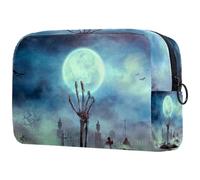 Zombie Hand Rise from Grave - Neceser de viaje para mujer, bolsa organizadora de maquillaje grande con cremallera, multicolor, 18.5x7.5x13cm/7.3x3x5.1in, Neceser