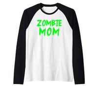 Zombie Mamá Divertido No Muerto Madre Zombie Mamá Camiseta Manga Raglan