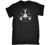 Zombie Martian Robots Death to Humans Horror Comedy Sci Fi Birthday tee Round Neck Unisex Tops Men's 100% Cotton Short-Sleeve T-Shirts XXXL