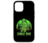 Zombie Mom Halloween Retro Sunset Funny Family Mother Carcasa para iPhone 12/12 Pro