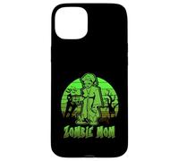 Zombie Mom Halloween Retro Sunset Funny Family Mother Carcasa para iPhone 15 Plus