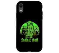 Zombie Mom Halloween Retro Sunset Funny Family Mother Carcasa para iPhone XR