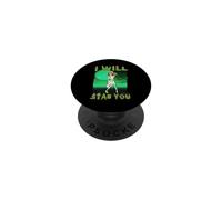 Zombie Nurse I Will Stab You Funny Halloween Costume PopSockets PopGrip Adhesivo