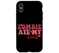Zombie se comió mi corazón Divertido Romance Entre Muertos vivientes Carcasa para iPhone X/XS