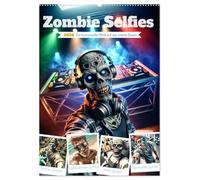 Zombie Selfies - Ein humorvoller Blick auf das untote Dasein (Wandkalender 2026 DIN A2 hoch), CALVENDO Monatskalender: Von sportlich bis festlich: Zombies mal anders.