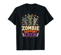 Zombie Support Crew Disfraz de Halloween Padres Familia Squad Camiseta