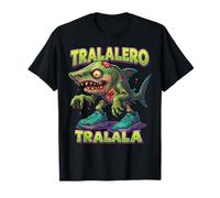 Zombie Tralalero Tralala - Brainrot Italiano Halloween Meme Camiseta