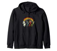 Zombie Unicorns Apocalypse Rainbow Scary Animal Hombre Mujer Sudadera con Capucha