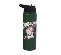 Zombiecorn Before Coffee Divertido Zombie Unicorn Horror Duely Stainless Steel Insulated Water Bottle