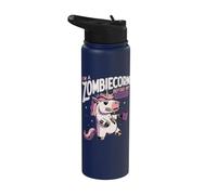 Zombiecorn Before Coffee Divertido Zombie Unicorn Horror Duely Stainless Steel Insulated Water Bottle