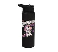 Zombiecorn Before Coffee Divertido Zombie Unicorn Horror Duely Stainless Steel Insulated Water Bottle