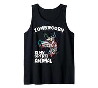 Zombiecorn Is My Spirit Animal Zombie Unicornio Halloween Camiseta sin Mangas