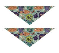Zombies and Halloween Elements Pet - Piel suave y ligera, paquete de 2 para disfraces de festivales, mascotas que quieren disfrazarse de 63,5 x 22,5 cm