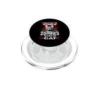 Zombies To Save My Cat Kitty Funny Halloween Cats Lovers PopSockets PopGrip para MagSafe