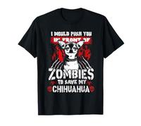 Zombies To Save My Chihuahua Funny Dog Lover For Halloween Camiseta