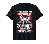 Zombies To Save My Sphynx Cat Kitty Funny Cats Lovers Camiseta gráfica económica