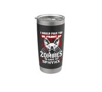 Zombies To Save My Sphynx Cat Kitty Funny Cats Lovers Vaso térmico de acero inoxidable de doble pared