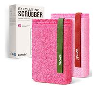 ZOMCHI Esponja Exfoliante Corporal, Esponja Exfoliante con Diferentes Niveles, Elimina la Piel Muerta, Exfoliante Suave y Profundo para Mujeres y Hombres (Paquete de 2, Rosa)