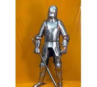 Zomitiya Auténtica armadura de caballero medieval gótico alemán de cuerpo completo