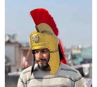 Zomitiya Casco de guardia pretoriano de los emperadores romanos medievales con casco romano de pluma roja