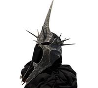 Zomitiya Casco medieval del Rey Brujo Nazgul, casco de cosplay del Rey Brujo de Angmar, Ringwraith medieval, juego de rol de cosplay de Halloween, color negro antiguo