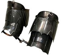 Zomitiya Hombreras de acero Nazgul Brujo Rey de Angmar Style | Anillo medieval Wraith Hombro Spaulders armadura para cosplay, LARP, Halloween y coleccionistas de fantasía
