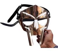 Zomitiya Máscara de gladiador MF Doom, villano loco, acero suave, 18 g, máscara facial medieval, artículo de regalo