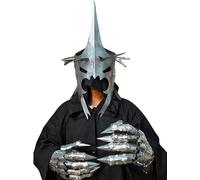 Zomitiya Nazgul - Conjunto de armadura de rey brujo | Disfraz medieval de jinete oscuro (incluye casco y capa)