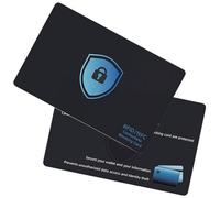 ZOMKIFA 2 piezas bloqueador RFID tarjetas, 8,55 x 5,4 cm azul NFC protección, protección tarjeta crédito billetera, anti-RFID escudo