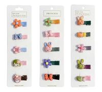 ZOMKIFA Pinzas pelo niña 15 piezas, colores mariposas y flores, pequeños clips para cabello fino, accesorios cabello chicas, 3,5 cm, ideal como regalo