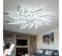 ZOMLBOF Lampara Techo Floral Para Habitaciones Infantiles con Mando a Distancia,Regulable Lampara Salon LED con Memoria,para Dormitorios,Alto Rendimiento CromáTico,Sin Parpadeos,Blanco-12
