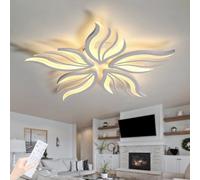 ZOMLBOF Lampara Techo Floral Para Habitaciones Infantiles con Mando a Distancia,Regulable Lampara Salon LED con Memoria,para Dormitorios,Alto Rendimiento CromáTico,Sin Parpadeos,Blanco-5