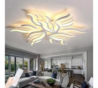 ZOMLBOF Lampara Techo Floral Para Habitaciones Infantiles con Mando a Distancia,Regulable Lampara Salon LED con Memoria,para Dormitorios,Alto Rendimiento CromáTico,Sin Parpadeos,Blanco-9